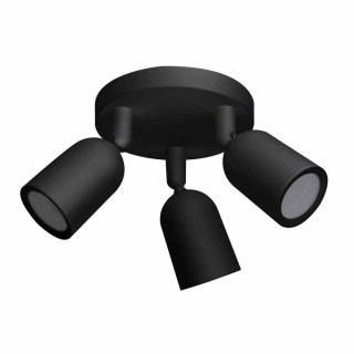 Тройно черно пластмасово тяло LED луни IP20 MAX-10W