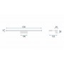 Лед аплик 2W 60см APP369-1W Хром