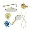 Комплект вграден смесител Targa, с аксесоари, Brushed Brass