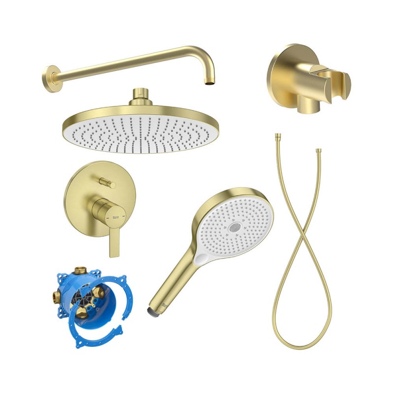 Комплект вграден смесител Targa, с аксесоари, Brushed Brass