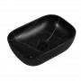 Порцеланов умивалник за плот 887MB MARBLE, матово черно с мраморен ефект
