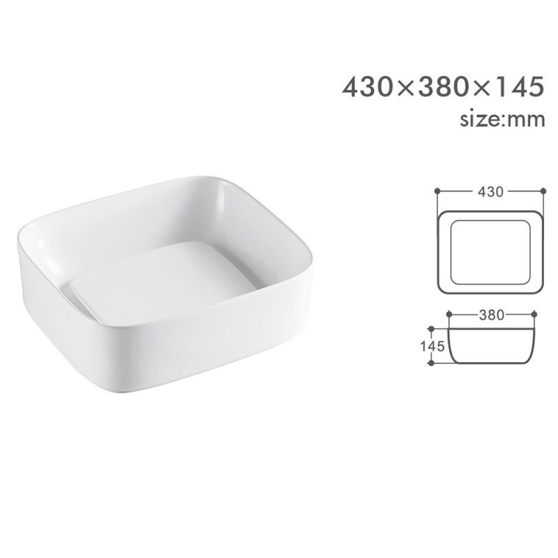 Порцеланов умивалник MAURIO 902W S, бял