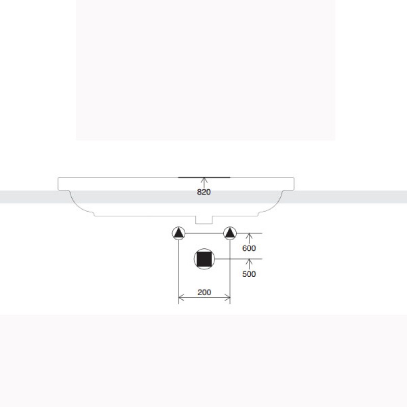 Мивка за баня ML 90х48 shelf sx