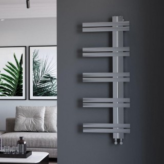 Дизайнерска алуминиева лира за баня Guardian 10 Silver 450x1200