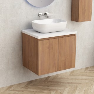 PVC шкаф за баня с бял плот, две вратички BG 5156-60 + 6046-30