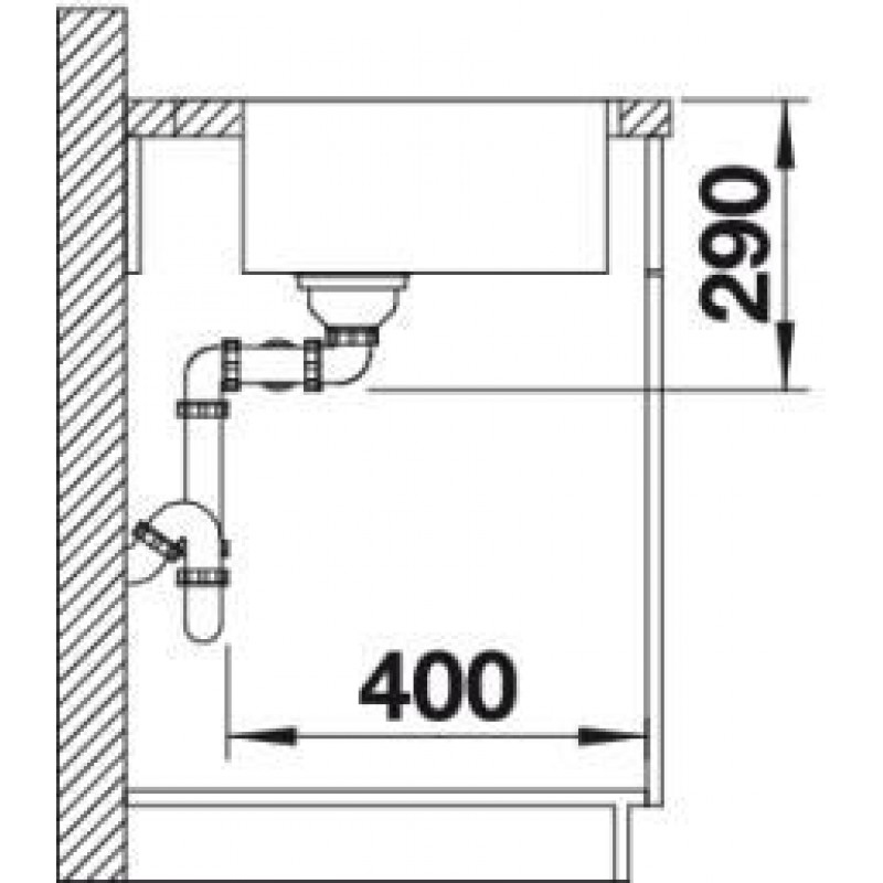 КУХНЕНСКА МИВКА ОТ СТОМАНА BLANCO ANDANO 340/340-IF/A