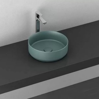 Кръгъл умивалник за монтаж върху плот INFINITY Petrol Green