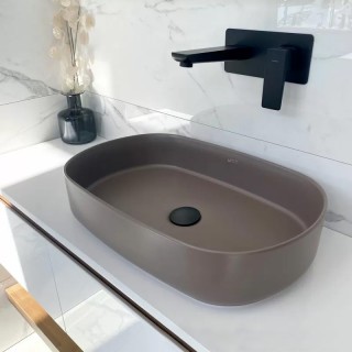 Овална мивка за плот INFINITY 55 Taupe