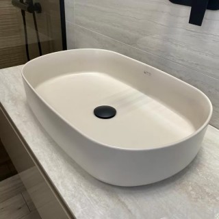 Овална мивка за плот INFINITY 55 Ivory