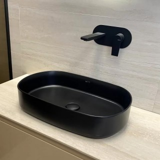 Овална мивка за плот INFINITY 55 Black