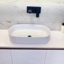 Овална мивка за плот INFINITY 55 White