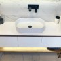 Овална мивка за плот INFINITY 55 White