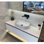Овална мивка за плот INFINITY 55 White