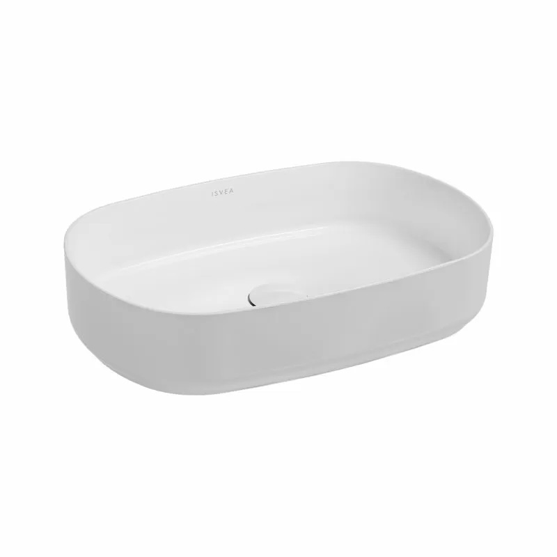 Овална мивка за плот INFINITY 55 White