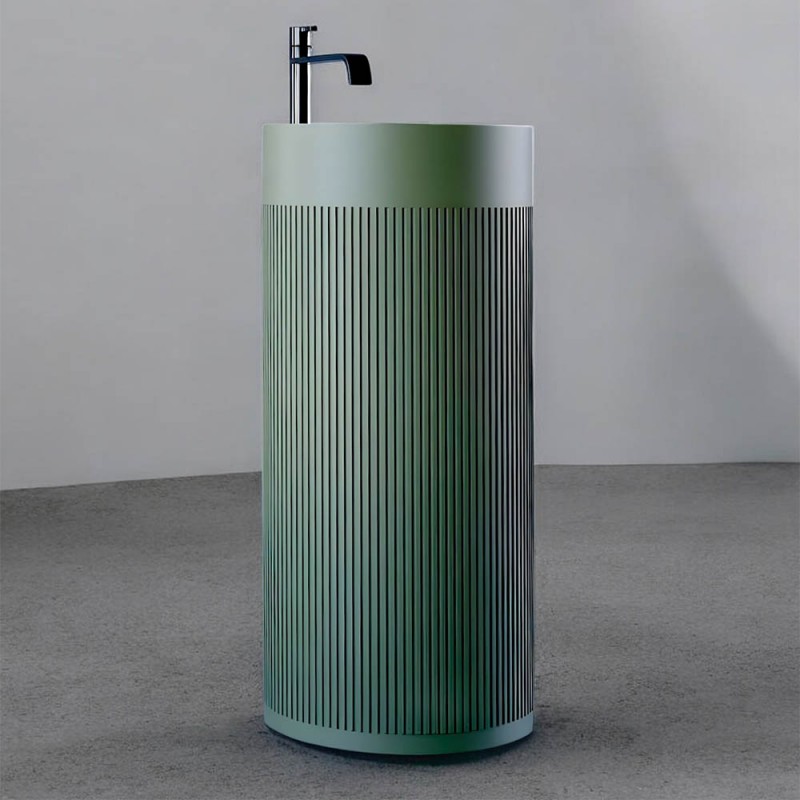 Свободностоящ умивалник ф40x90 см Vigo Round Stripes