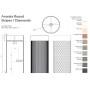 Свободностоящ умивалник ф40x90 см Vigo Round Stripes