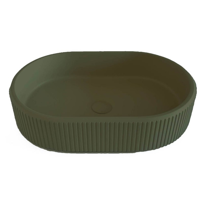 Мивка за плот 376х565мм в цвят по RAL Vigo Oval Stripes Solid Stone