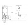 DUPLO ONE WC - Структура за вграждане за окачена тоалетна чиния A890070020